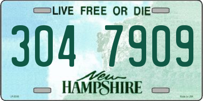 NH license plate 3047909