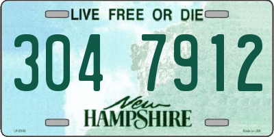 NH license plate 3047912
