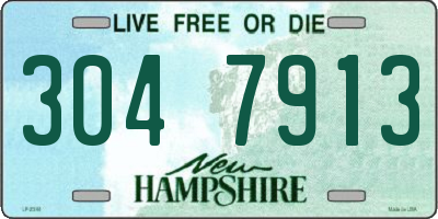 NH license plate 3047913