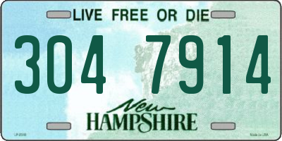 NH license plate 3047914