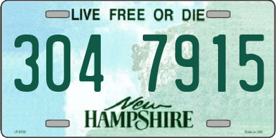 NH license plate 3047915