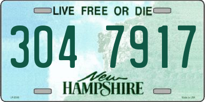 NH license plate 3047917
