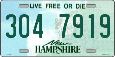 NH license plate 3047919