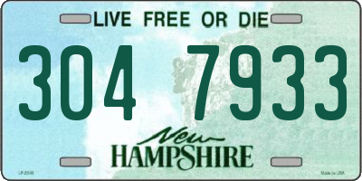 NH license plate 3047933