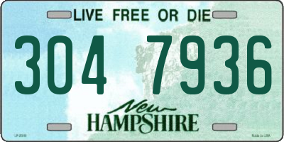NH license plate 3047936