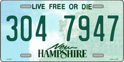 NH license plate 3047947