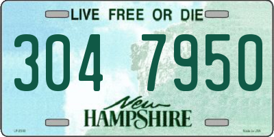 NH license plate 3047950