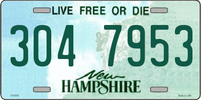NH license plate 3047953