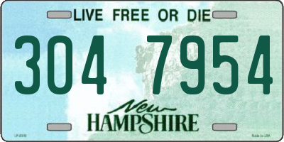 NH license plate 3047954
