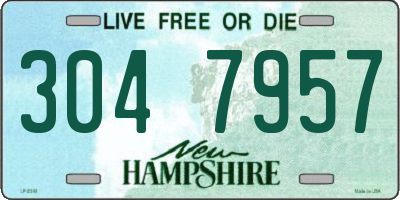 NH license plate 3047957