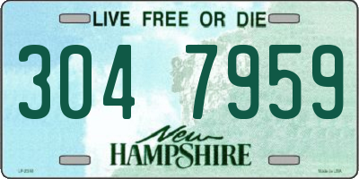 NH license plate 3047959