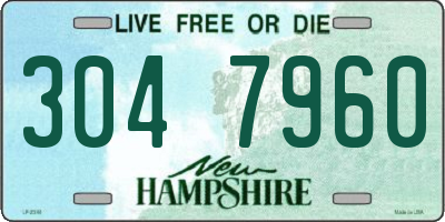NH license plate 3047960