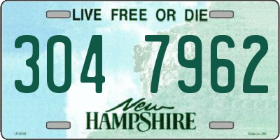 NH license plate 3047962
