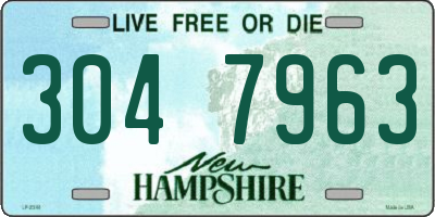 NH license plate 3047963