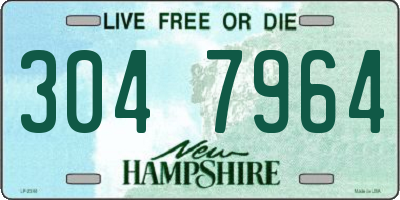 NH license plate 3047964