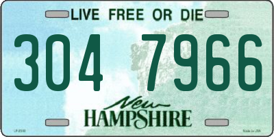 NH license plate 3047966