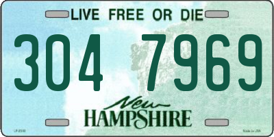 NH license plate 3047969