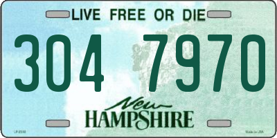 NH license plate 3047970
