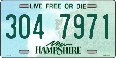 NH license plate 3047971