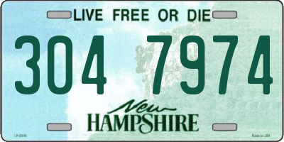 NH license plate 3047974