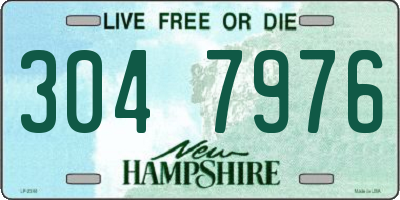 NH license plate 3047976