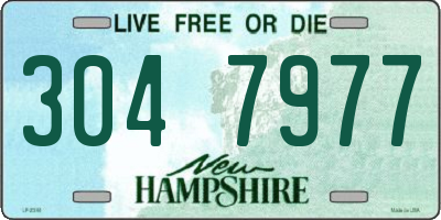 NH license plate 3047977