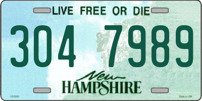 NH license plate 3047989