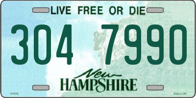 NH license plate 3047990