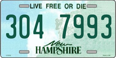 NH license plate 3047993