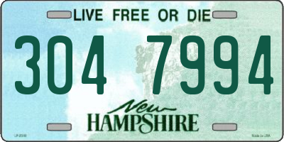 NH license plate 3047994