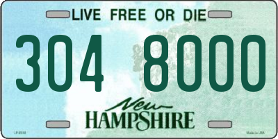 NH license plate 3048000