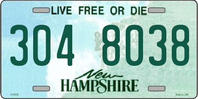 NH license plate 3048038