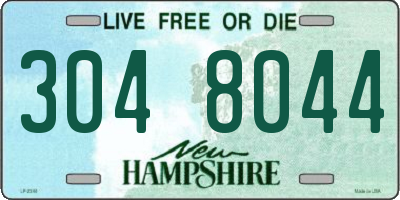 NH license plate 3048044