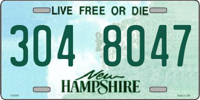 NH license plate 3048047