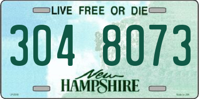 NH license plate 3048073