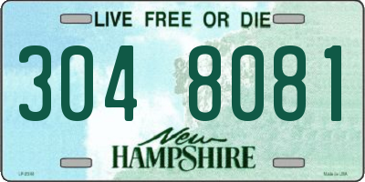 NH license plate 3048081