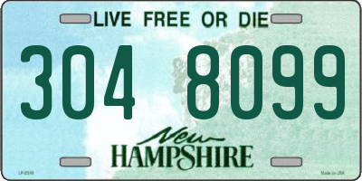 NH license plate 3048099