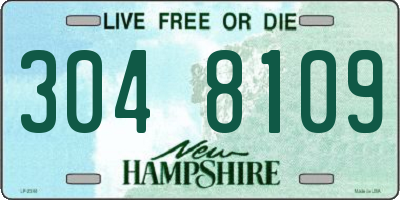 NH license plate 3048109