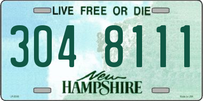 NH license plate 3048111