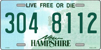 NH license plate 3048112