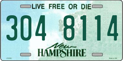 NH license plate 3048114