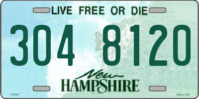 NH license plate 3048120