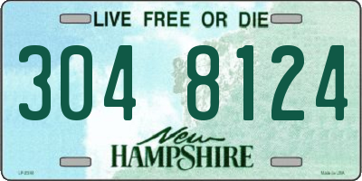 NH license plate 3048124