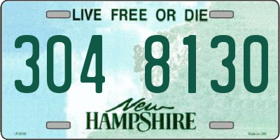 NH license plate 3048130