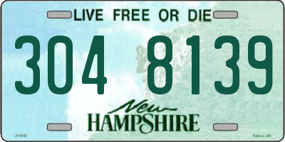 NH license plate 3048139