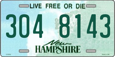 NH license plate 3048143
