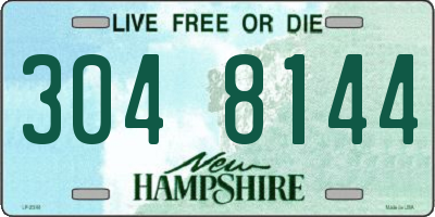 NH license plate 3048144