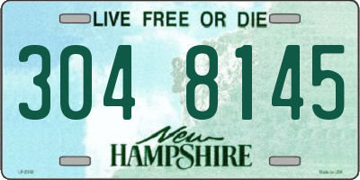 NH license plate 3048145
