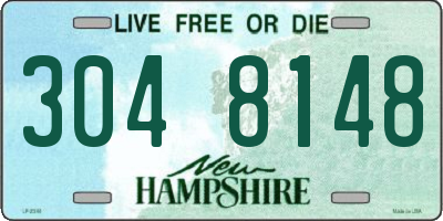 NH license plate 3048148