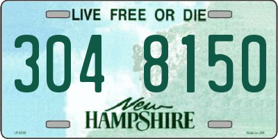 NH license plate 3048150
